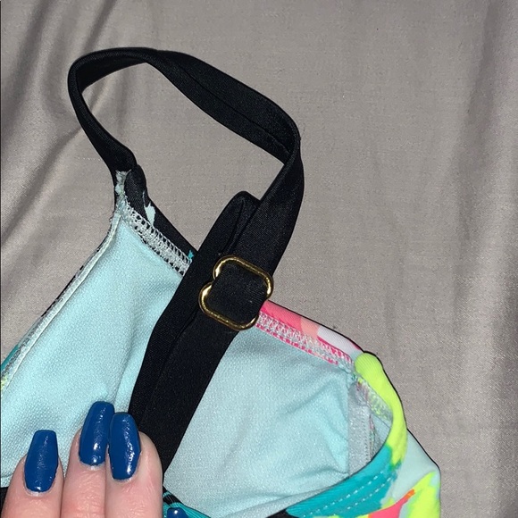 Neon floral print bikini - Picture 4 of 6